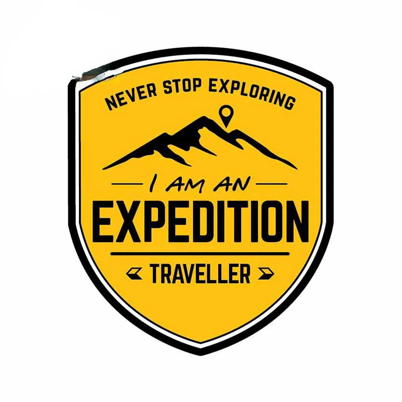 Car Accessories For Road Trip - Naklejka samochodowa 13cm Expedition Travel, naklejka