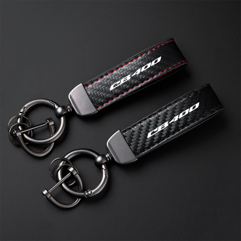 Car Accessories Honda - Skórzany brelok motocyklowy klamra podkowa biżuteria