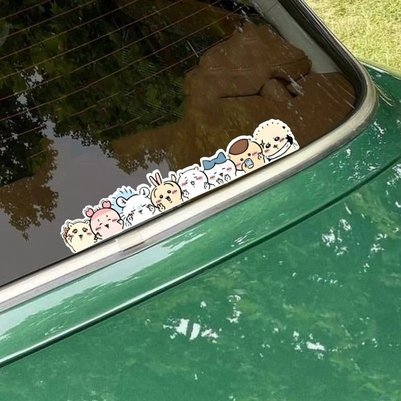 Car Accessories Japanese - Urocza naklejka statyczna na szybę samochodu
